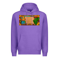 Purple custom cowboy boots aztec sunflowers leopard license plate Premium Hoodie - Artiststas