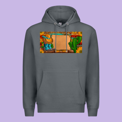 Custom Cowboy Boots Aztec Sunflowers Leopard License Plate Premium Hoodie Designed By Artiststas