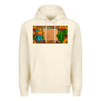Sandshell custom cowboy boots aztec sunflowers leopard license plate Premium Hoodie - Artiststas