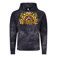 Cloud Black sunflower sports rainbow Vintage Hoodie - RacoonDesign