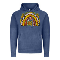 Vintage Denim sunflower sports rainbow Vintage Hoodie - RacoonDesign