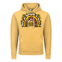 Vintage Mustard sunflower sports rainbow Vintage Hoodie - RacoonDesign