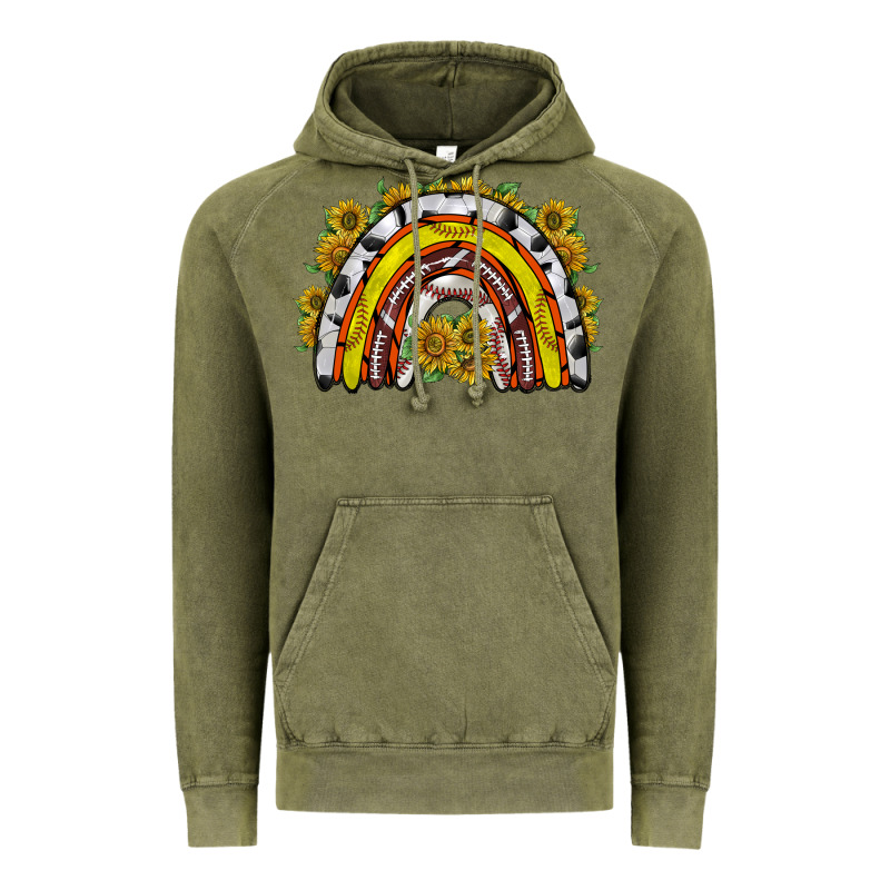 Sunflower Sports Rainbow Vintage Hoodie by RacoonDesign | Teevron