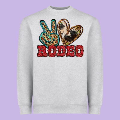 Peace Love Rodeo Heavyweight Sweatshirt Designed By Jasminsmagicworld
