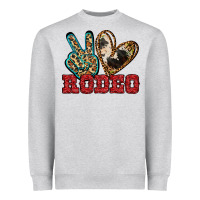 Heather Grey Peace Love Rodeo Heavyweight Sweatshirt - Jasminsmagicworld
