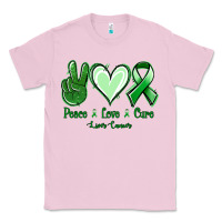 Bubblegum Pink Peace Love Cure Liver Cancer Classic Tee - Jasminsmagicworld