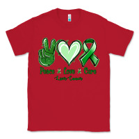 Red Peace Love Cure Liver Cancer Classic Tee - Jasminsmagicworld