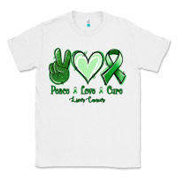 White Peace Love Cure Liver Cancer Classic Tee - Jasminsmagicworld