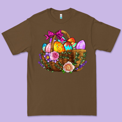 Easter Eggs Hamper Premium Tee Designed By Bundleandbundleshop