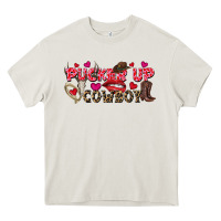Cream Pucker Up Cowboy Valentine's Day Heavy Core Tee - FaDigitalArtStudio