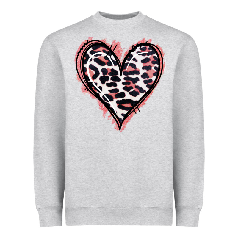 Leopard Glitter Heart Heavyweight Sweatshirt by Jasminsmagicworld | Teevron