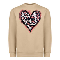 Mushroom Leopard Glitter Heart Heavyweight Sweatshirt - Jasminsmagicworld