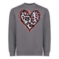 Storm Leopard Glitter Heart Heavyweight Sweatshirt - Jasminsmagicworld