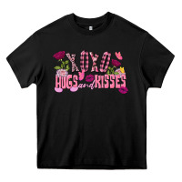 Black Xoxo hugs and kisses Valentine's Day Heavy Core Tee - FaDigitalArtStudio