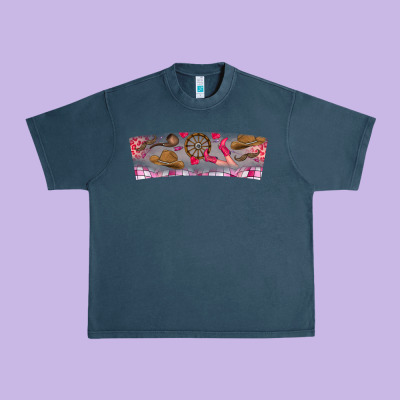 Howdy Valentine Urban Heavy Tee Designed By Cowhidedigitalart