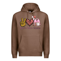 Chestnut Peace Love Valentines Gnomes Premium Hoodie - Jasminsmagicworld