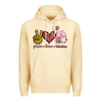 Pina Colada Peace Love Valentines Gnomes Premium Hoodie - Jasminsmagicworld