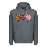 Rock Peace Love Valentines Gnomes Premium Hoodie - Jasminsmagicworld