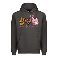 Smoke Peace Love Valentines Gnomes Premium Hoodie - Jasminsmagicworld