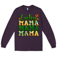 Plum lucky mama mama mama  St. Patrick's Long Sleeve Tee - LillyAllenDesigns