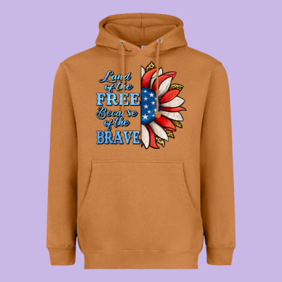 Patriotic Sunflower No Background Heavyweight Hoodie Designed By Jasminsmagicworld