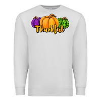 Dove Grey halloween pumpkins thankful Premium Sweatshirt - Jasminsmagicworld