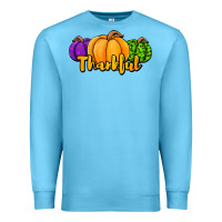 Ocean Blue halloween pumpkins thankful Premium Sweatshirt - Jasminsmagicworld