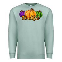 Seafoam halloween pumpkins thankful Premium Sweatshirt - Jasminsmagicworld