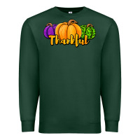 Sports Green halloween pumpkins thankful Premium Sweatshirt - Jasminsmagicworld