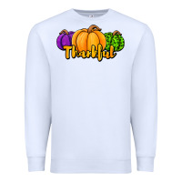 White halloween pumpkins thankful Premium Sweatshirt - Jasminsmagicworld