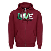 Burgundy for the love of the game golf Zipper Hoodie - Jasminsmagicworld