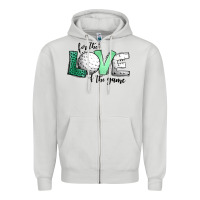 Dove Grey for the love of the game golf Zipper Hoodie - Jasminsmagicworld