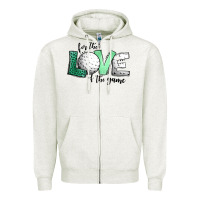 Oatmeal Heather for the love of the game golf Zipper Hoodie - Jasminsmagicworld
