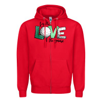 Red for the love of the game golf Zipper Hoodie - Jasminsmagicworld