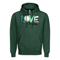 Sports Green for the love of the game golf Zipper Hoodie - Jasminsmagicworld