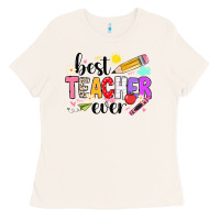 Bone iBest Teacher Ever Ladies Tee - CowhideDigitalArt