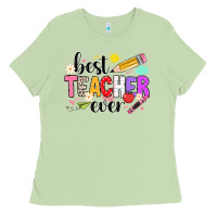 Matcha iBest Teacher Ever Ladies Tee - CowhideDigitalArt