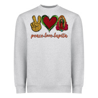 Heather Grey Peace Love Lupita Heavyweight Sweatshirt - Jasminsmagicworld