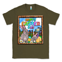 Army Green Happy Easter Day Classic Tee - OliviaCreatesArt