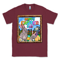 Burgundy Happy Easter Day Classic Tee - OliviaCreatesArt