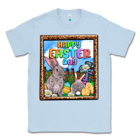 Dusty Blue Happy Easter Day Classic Tee - OliviaCreatesArt