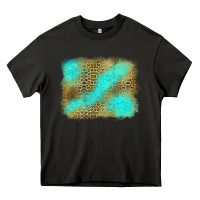 Asphalt Turquoise Leopard Background Heavy Core Tee - Jasminsmagicworld