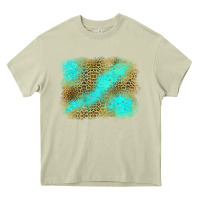 Mossy Turquoise Leopard Background Heavy Core Tee - Jasminsmagicworld