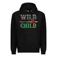 Black wild chıld serape sunflower and gemstone with arrow Premium Hoodie - Artiststas