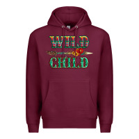 Burgundy wild chıld serape sunflower and gemstone with arrow Premium Hoodie - Artiststas