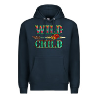 Navy wild chıld serape sunflower and gemstone with arrow Premium Hoodie - Artiststas