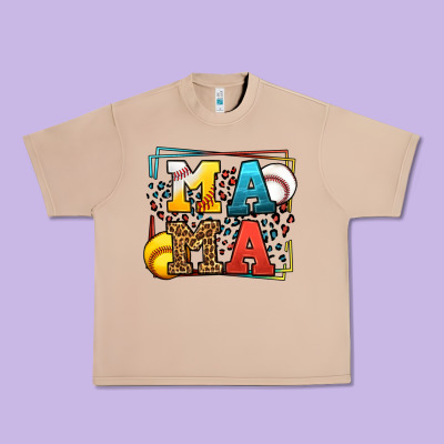 Leopard Softball And Baseball Mama Mother's Day Urban Heavy Tee Designed By Lillyallendesigns