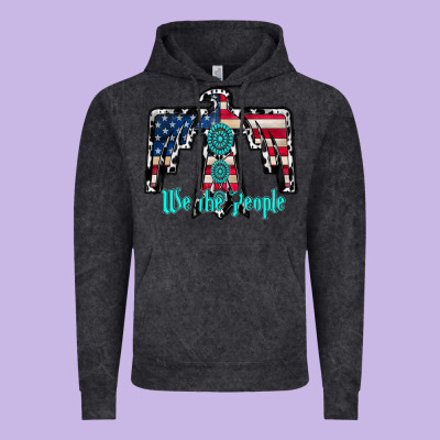 We The People Vintage Hoodie Designed By Racoondesign