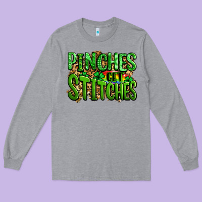 Pinches Get Stitches St Patricks Long Sleeve Tee Designed By Lillyallendesigns
