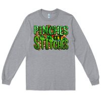 Heather Grey pinches get stitches st patricks Long Sleeve Tee - LillyAllenDesigns